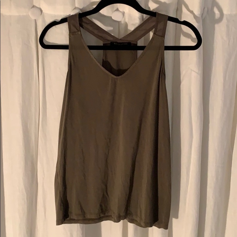 Green razor back tank